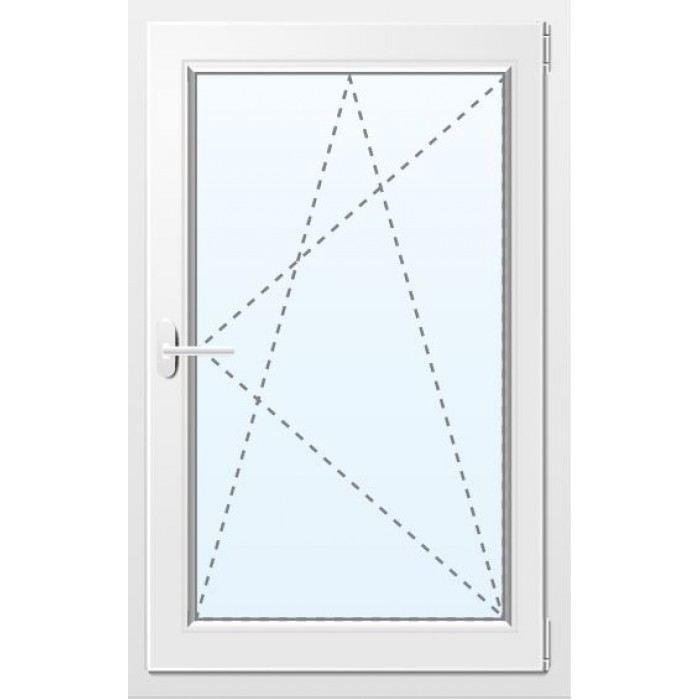 Окно ПВХ/СП24 одностворчатое, поворотно-откидное